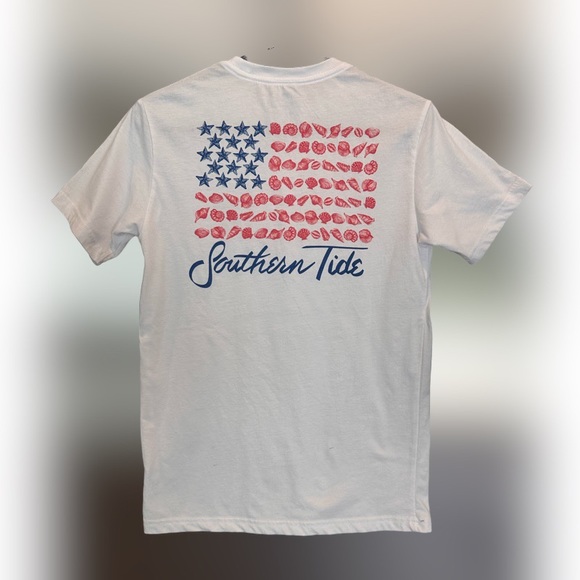 Southern Tide Patriotic Flag T-Shirt. Size XS - Picture 3 of 10